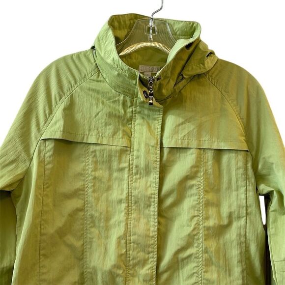 UBU Women's Small Green Packable Rain Jacket with Hood - Picture 5 of 14